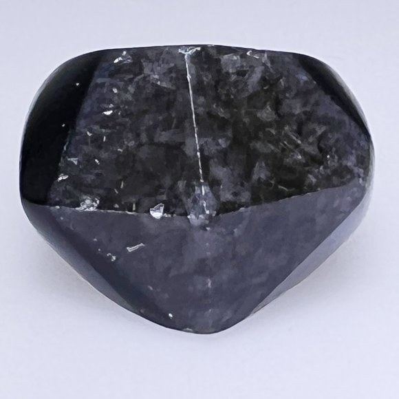 Unique black Rutile Quartz and black Agate shank ring, carved, size: 5    NWOT - Picture 1 of 6